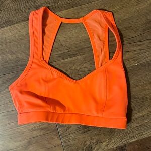 Orange Cleo Harper sports bra
